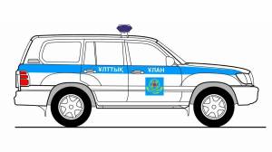 Раскраска полицейская машина для детей 5 6 лет #8 #453871
