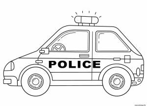 Раскраска полицейская машина для детей 5 6 лет #13 #453876