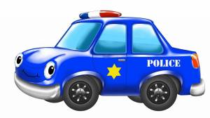 Раскраска полицейская машина для малышей #3 #453904