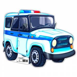 Раскраска полицейская машина для малышей #11 #453912
