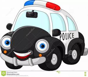 Раскраска полицейская машина для малышей #12 #453913