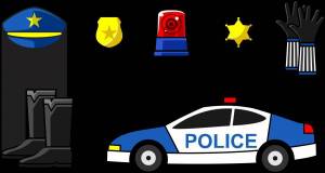 Раскраска полицейская машина для малышей #18 #453919