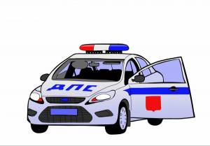 Раскраска полицейская машина для малышей #24 #453925