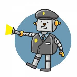 Раскраска полицейский робот для детей #2 #454200