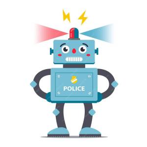 Раскраска полицейский робот для детей #3 #454201