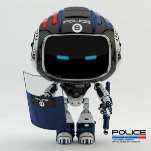 Раскраска полицейский робот для детей #15 #454213