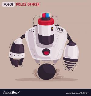 Раскраска полицейский робот для детей #19 #454217