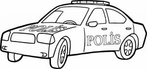 Раскраска полиция машина для детей 3 4 лет #4 #454277