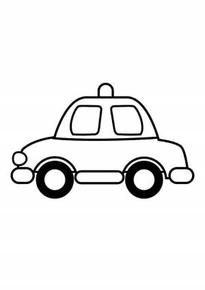 Раскраска полиция машина для детей 3 4 лет #11 #454284