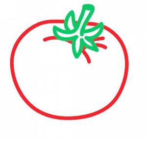 Раскраска помидор для детей 2 3 лет #4 #454830