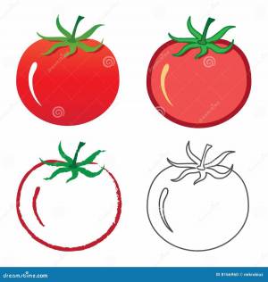 Раскраска помидор для детей 2 3 лет #38 #454864