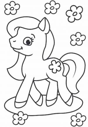 Раскраска пони для детей 3 4 лет #10 #454946