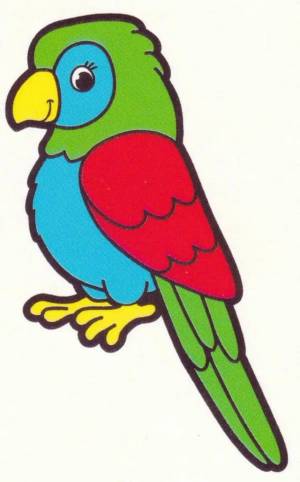 Раскраска попугай для детей 3 4 лет #2 #455973