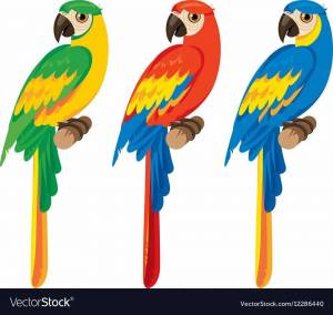 Раскраска попугай для детей 3 4 лет #14 #455985