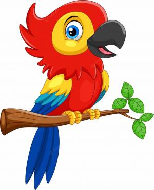 Раскраска попугай для детей 3 4 лет #15 #455986