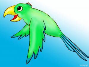 Раскраска попугай для детей 3 4 лет #26 #455997