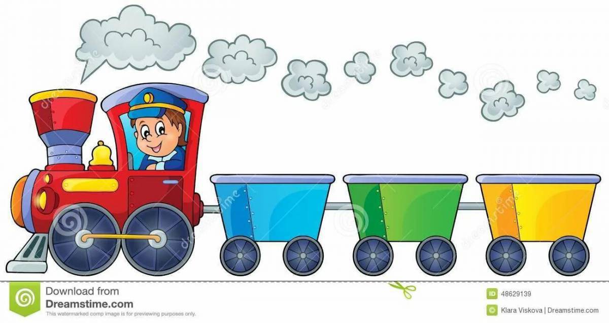 Поезд с вагонами для детей #2