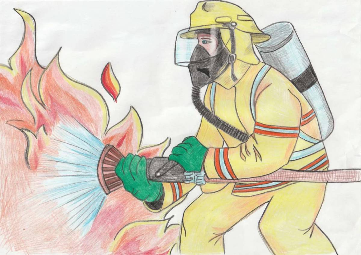 Пожарный рисунок #27