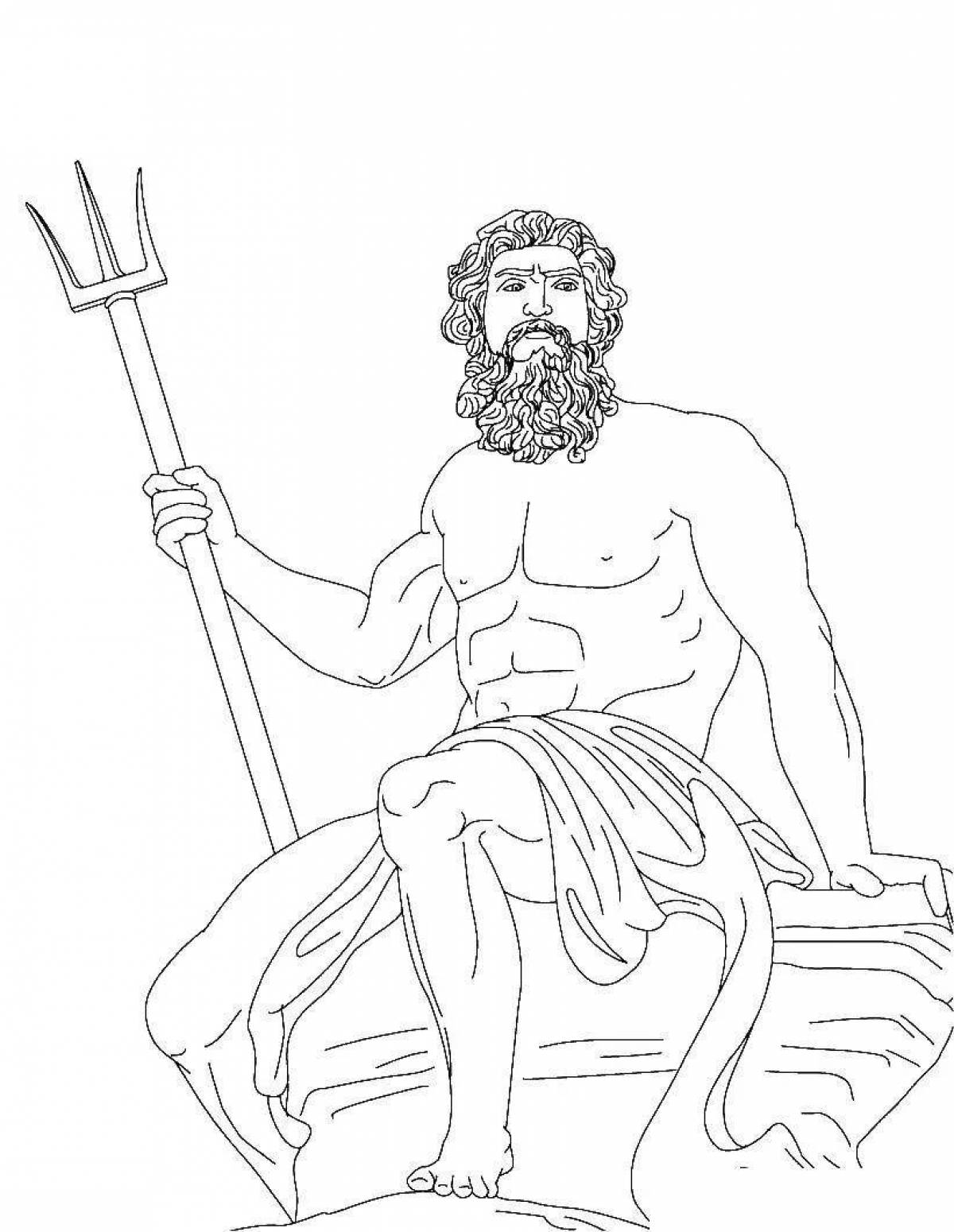 Рисунок бога древнего рима. Посейдон (мифология) древнегреческие боги. Бог Греции Посейдон. Посейдон древняя Греция. Посейдон Бог древней Греции рисунок.