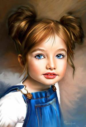 Раскраска портрет девочки #10 #456463