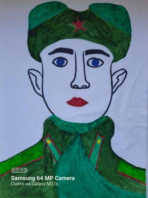 Раскраска портрет солдата #5 #456607