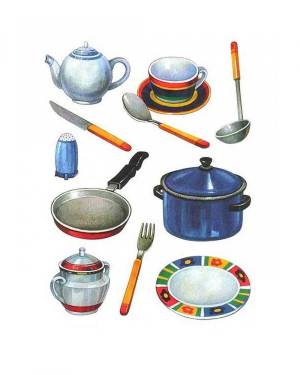 Раскраска посуда для детей дошкольного возраста #38 #457245