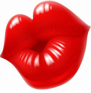 Раскраска поцелуй губы #6 #457387