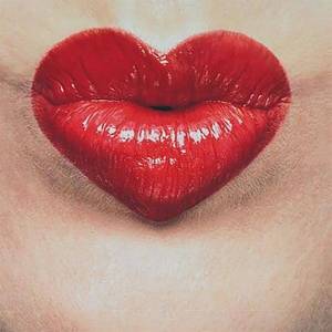 Раскраска поцелуй губы #28 #457409