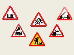 Раскраска предупреждающие знаки дорожного движения #34 #458703