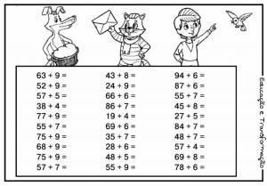 Раскраска примеры 2 класс по математике до 100 #38 #459284