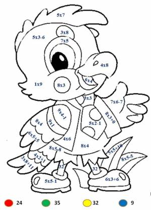 Раскраска примеры для 1 класса по математике #32 #459394