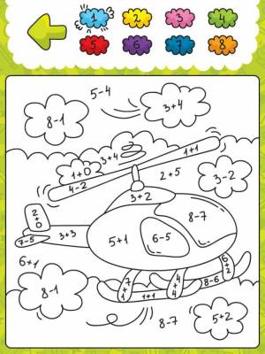 Раскраска примеры для дошкольников 6 7 лет по математике #26 #459466