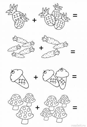 Раскраска примеры до 10 для детей #23 #459541