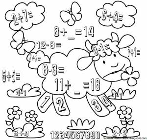 Раскраска примеры до 10 для детей #27 #459545