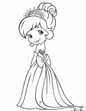 Раскраска принцесса для детей 7 лет #1 #459835