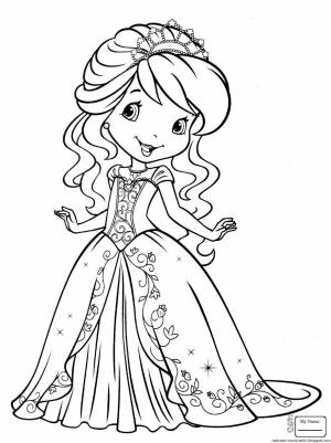 Раскраска принцесса для детей 7 лет #2 #459836