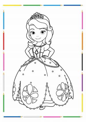 Раскраска принцесса для детей 7 лет #11 #459845