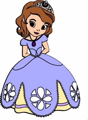 Раскраска принцесса для малышей #19 #459892