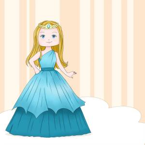 Раскраска принцесса для малышей #30 #459903
