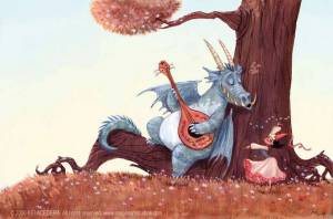 Раскраска принцесса и дракон #2 #459906