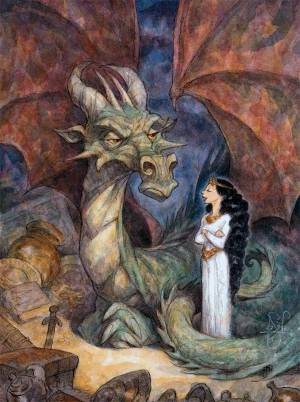 Раскраска принцесса и дракон #6 #459910