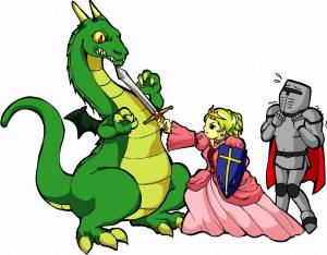 Раскраска принцесса и дракон #29 #459933
