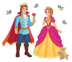 Раскраска принцесса и принц для детей #16 #459995