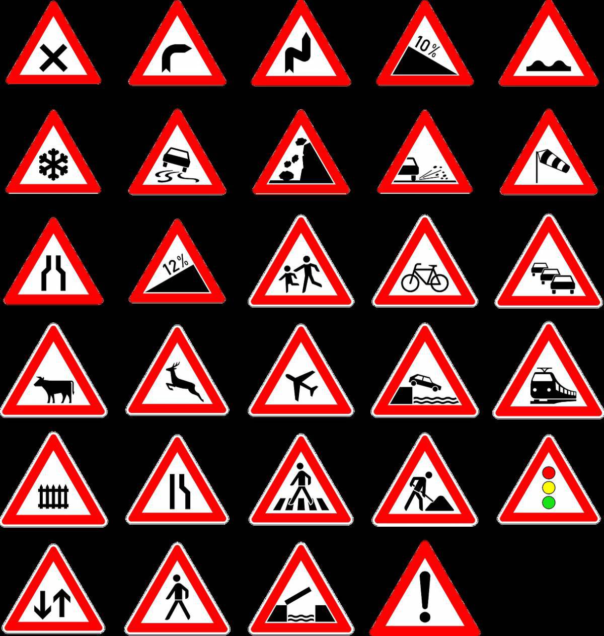 Предупреждающие дорожные знаки для детей #14