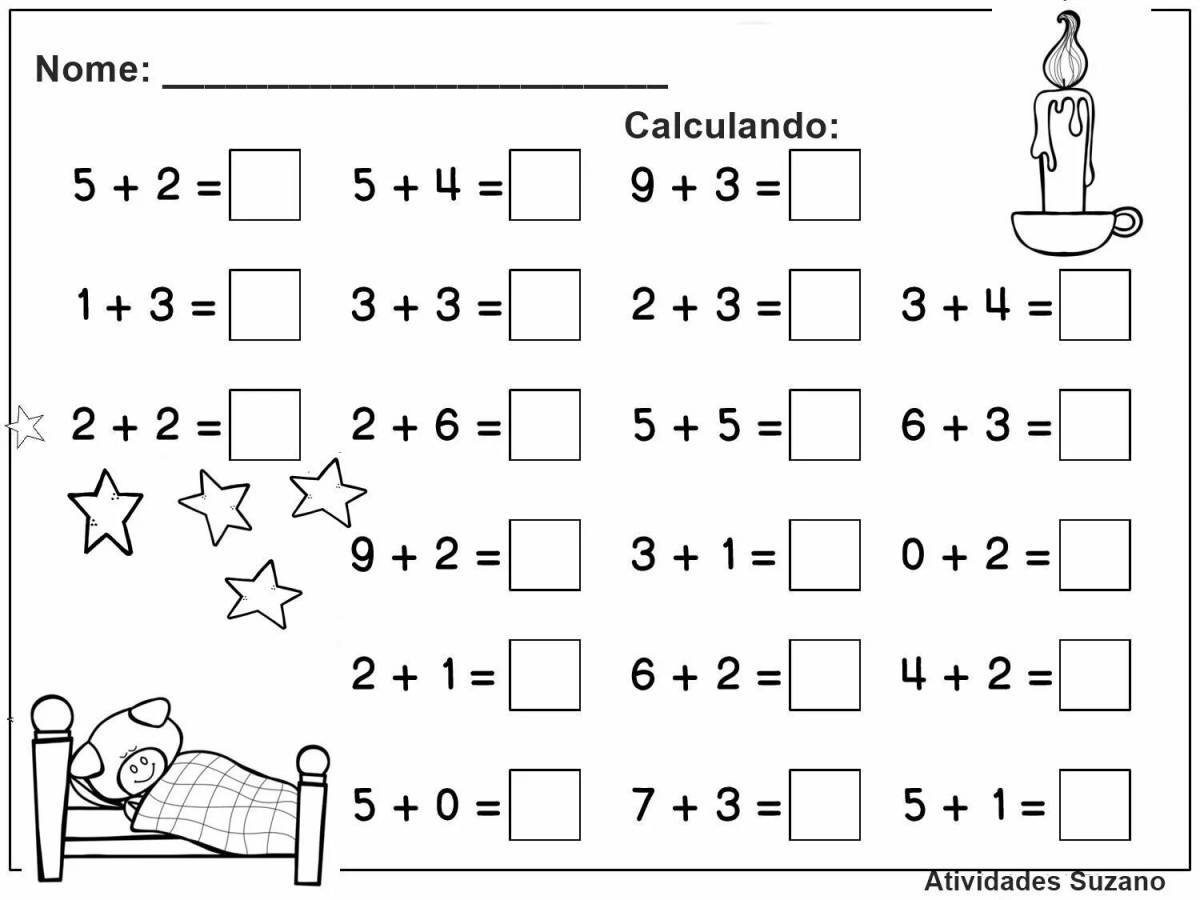 Примеры для дошкольников 6 7 лет по математике #24