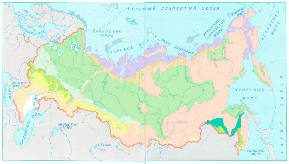 Природные зоны россии 4 класс распечатать