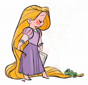 Раскраска принцесса рапунцель для детей #15 #460104