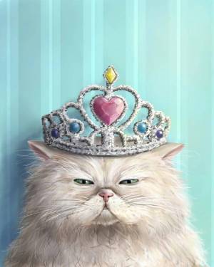 Раскраска принцесса с котиком #1 #460240