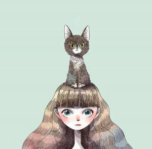 Раскраска принцесса с котиком #12 #460251