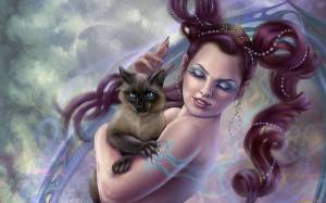 Раскраска принцесса с котиком #17 #460256